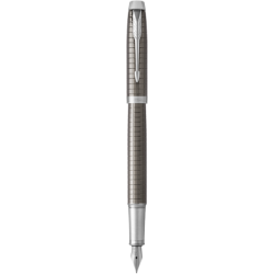 Ручка перова Parker IM Premium Dark Espresso Chiselled CT FP F
