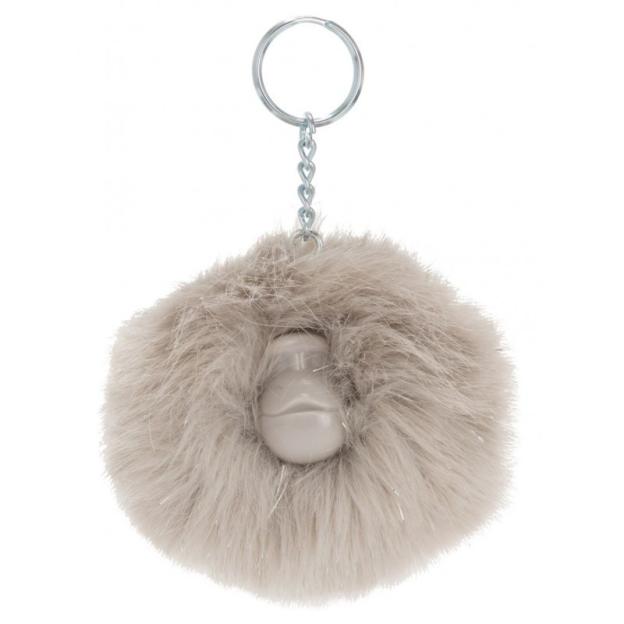 Брелок Kipling POMPOM MONKEY Grey Metallic (29E)