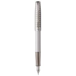 Ручка перова Parker SONNET Metal & Pearl Lacquer CT FP18 F