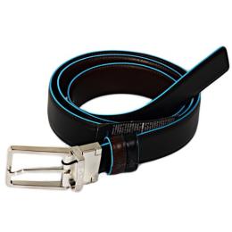 Ремень двусторонний Piquadro BLUE SQUARE (B2) Black-Cognac CU2619B2_NMO