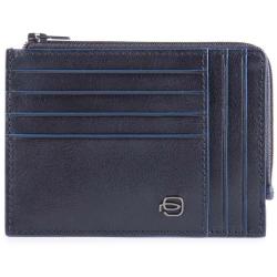 Картхолдер з монетницею Piquadro BLUE SQUARE (B2S) Blue PU1243B2SR_BLU