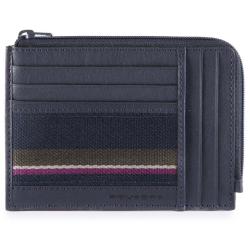 Картхолдер з монетницею Piquadro BLACK SQUARE (B3S) Night Blue PU1243B3SR_BLU3