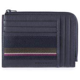 Картхолдер с монетницей Piquadro BLACK SQUARE (B3S) Night Blue PU1243B3SR_BLU3