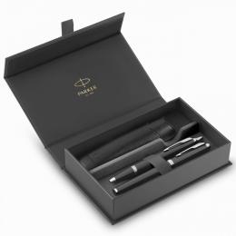 Подарочный набор Parker IM Black CT FP+BP (ручка-перо + шариковая + чехол)
