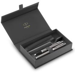 Подарунковий набір Parker IM Stainless Steel CT FP+BP (ручка-перо + кулькова + чохол)