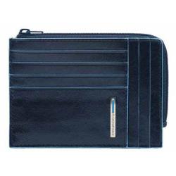 Картхолдер з монетницею Piquadro BLUE SQUARE (B2) Navy Blue PU1243B2R_BLU2