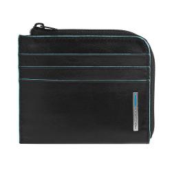Картхолдер з монетницею Piquadro BLUE SQUARE (B2) Black PU3410B2_N