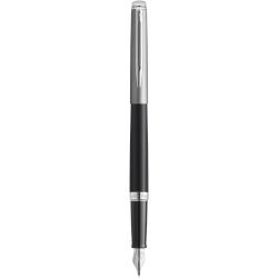 Ручка перова Waterman HEMISPHERE Essentials Metal & Black Lacquer CT FP F