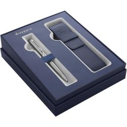 Набір Waterman HEMISPHERE Stainless Steel CT BP (кулькова ручка та чохол)