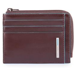 Картхолдер з монетницею Piquadro BLUE SQUARE (B2) Cognac PP4822B2R_MO