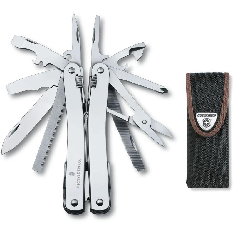 Мультитул Victorinox SWISSTOOL SPIRIT X 3.0224.N + чорний нейлоновий чохол