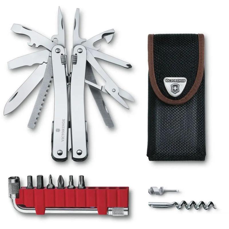 Мультитул Victorinox SWISSTOOL SPIRIT X PLUS 3.0235.N + чорний нейлоновий чохол