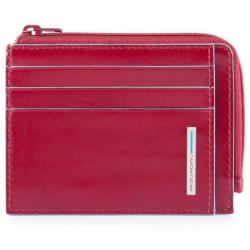 Картхолдер з монетницею Piquadro BLUE SQUARE (B2) Red PP4822B2R_R