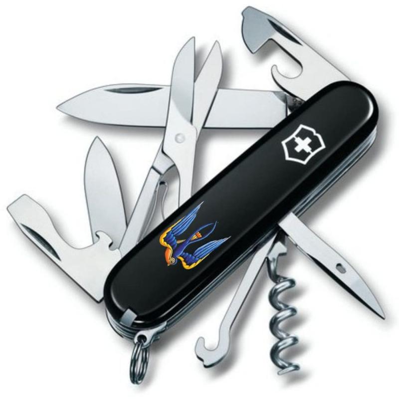 Швейцарський складаний ніж 91мм Victorinox CLIMBER UKRAINE 1.3703.3_T1090u