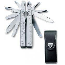 Мультитул Victorinox SWISSTOOL 3.0323.L + чорний шкіряний чохол