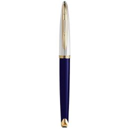 Ручка перова Waterman CARENE Deluxe Blue/silver FP18 F