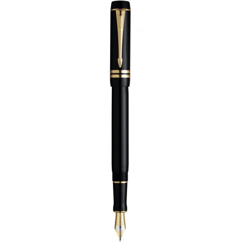 Ручка перова Parker DUOFOLD Black GT FP18 F