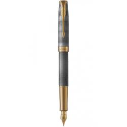 Ручка перова Parker SONNET Cisele Silver GT FP18 F