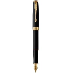 Ручка перова Parker SONNET Matte Black Lacquer GT FP F