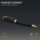 Ручка шариковая Parker SONNET Matte Black Lacquer GT BP