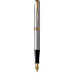 Ручка перова Parker SONNET Stainless Steel GT FP F