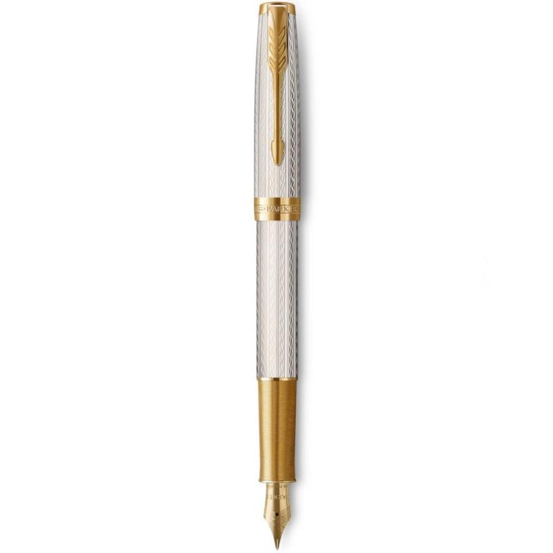 Ручка перова Parker SONNET Silver Mistral GT FP18 F