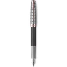 Ручка перова Parker SONNET Metal & Grey Lacquer PGT FP18 F