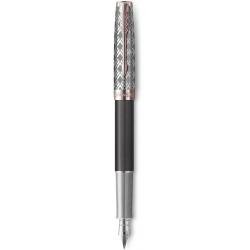 Ручка перова Parker SONNET Metal & Grey Lacquer PGT FP18 F