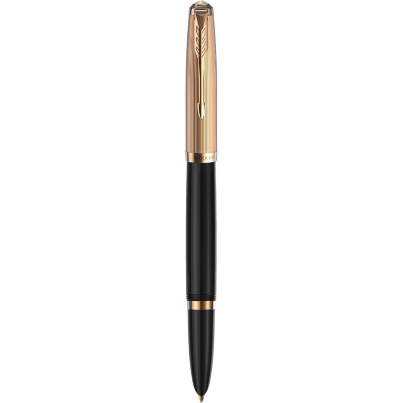Ручка перова Parker PARKER 51 Deluxe Black GT FP18 F