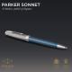 Ручка кулькова Parker SONNET Metal & Blue Lacquer CT BP