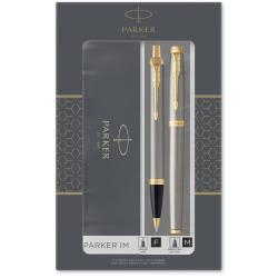 Набір Parker IM Brushed Metal GT RB+BP (ролерна та кулькова ручка)