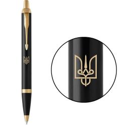 Ручка кулькова Parker IM UKRAINE Black GT BP Тризуб Володимира Великого