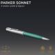 Ручка кулькова Parker SONNET Essentials Metal & Green Lacquer CT BP