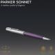 Ручка шариковая Parker SONNET Essentials Metal & Violet Lacquer CT BP