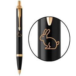 Ручка кулькова Parker IM ZODIAC Black GT BP Чорний Кролик