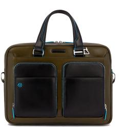 Портфель Piquadro BLUE SQUARE (B2) Olive-Black CA2849B2_VEN