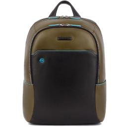 Рюкзак для ноутбука 14″ Piquadro BLUE SQUARE (B2) Olive-Black CA3214B2_VEN