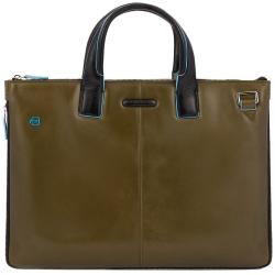 Сумка для ноутбука 15.6″ Piquadro BLUE SQUARE (B2) Olive-Black CA4021B2_VEN