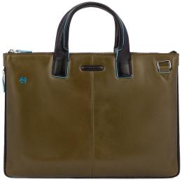 Сумка для ноутбука 15.6″ Piquadro BLUE SQUARE (B2) Olive-Black CA4021B2_VEN