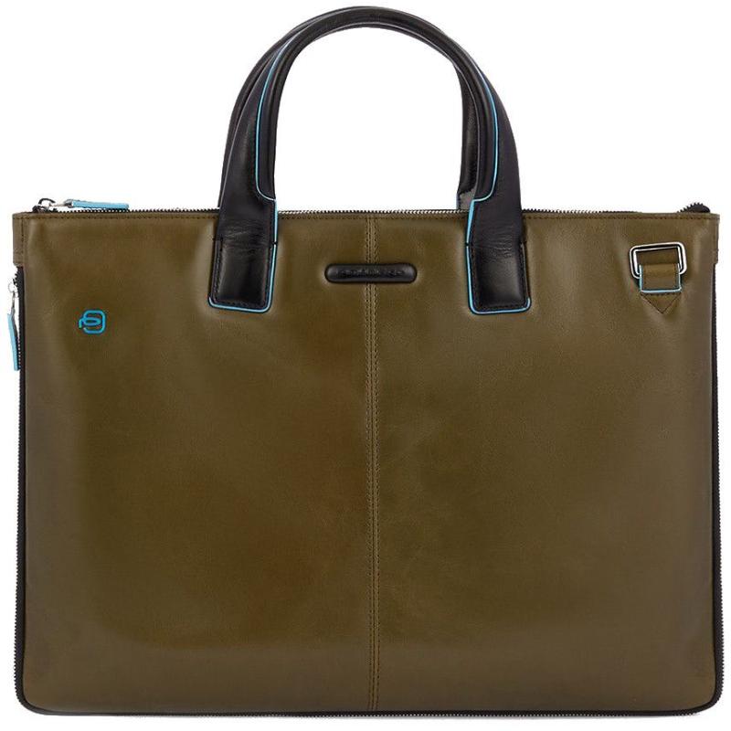 Сумка для ноутбука 15.6 Piquadro BLUE SQUARE (B2) Olive-Black CA4021B2_VEN