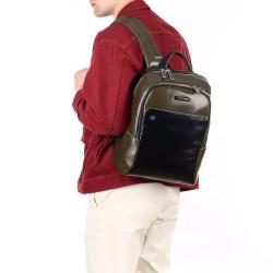 Рюкзак для ноутбука 14″ Piquadro BLUE SQUARE (B2) Olive-Black CA3214B2_VEN