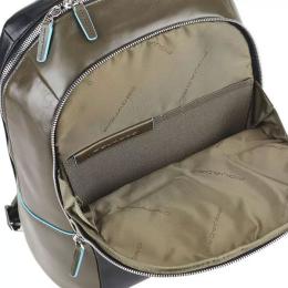 Рюкзак для ноутбука 14″ Piquadro BLUE SQUARE (B2) Olive-Black CA3214B2_VEN