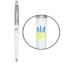 Ручка кулькова Parker JOTTER Originals UKRAINE White CT BP Тризуб синьо-жовтий
