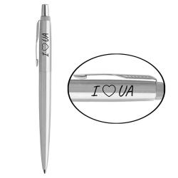 Ручка кулькова Parker JOTTER UKRAINE Stainless Steel CT BP I Love UA