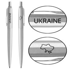 Ручка шариковая Parker JOTTER UKRAINE Stainless Steel CT BP Ukraine + Карта