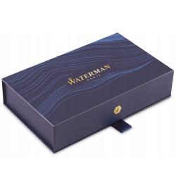 Подарочный набор Waterman CARENE Deluxe Black/silver BP (шариковая ручка + кожаный чехол)