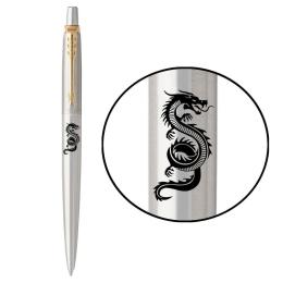 Ручка шариковая Parker JOTTER ZODIAC Stainless Steel GT BP Зеленый Дракон