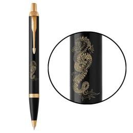 Ручка шариковая Parker IM ZODIAC Black GT BP Дракон