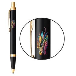 Ручка кулькова Parker IM ZODIAC Black GT BP Яскравий Дракон