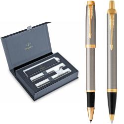 Подарунковий набір Parker IM Brushed Metal GT RB+BP (ролер + кулькова)